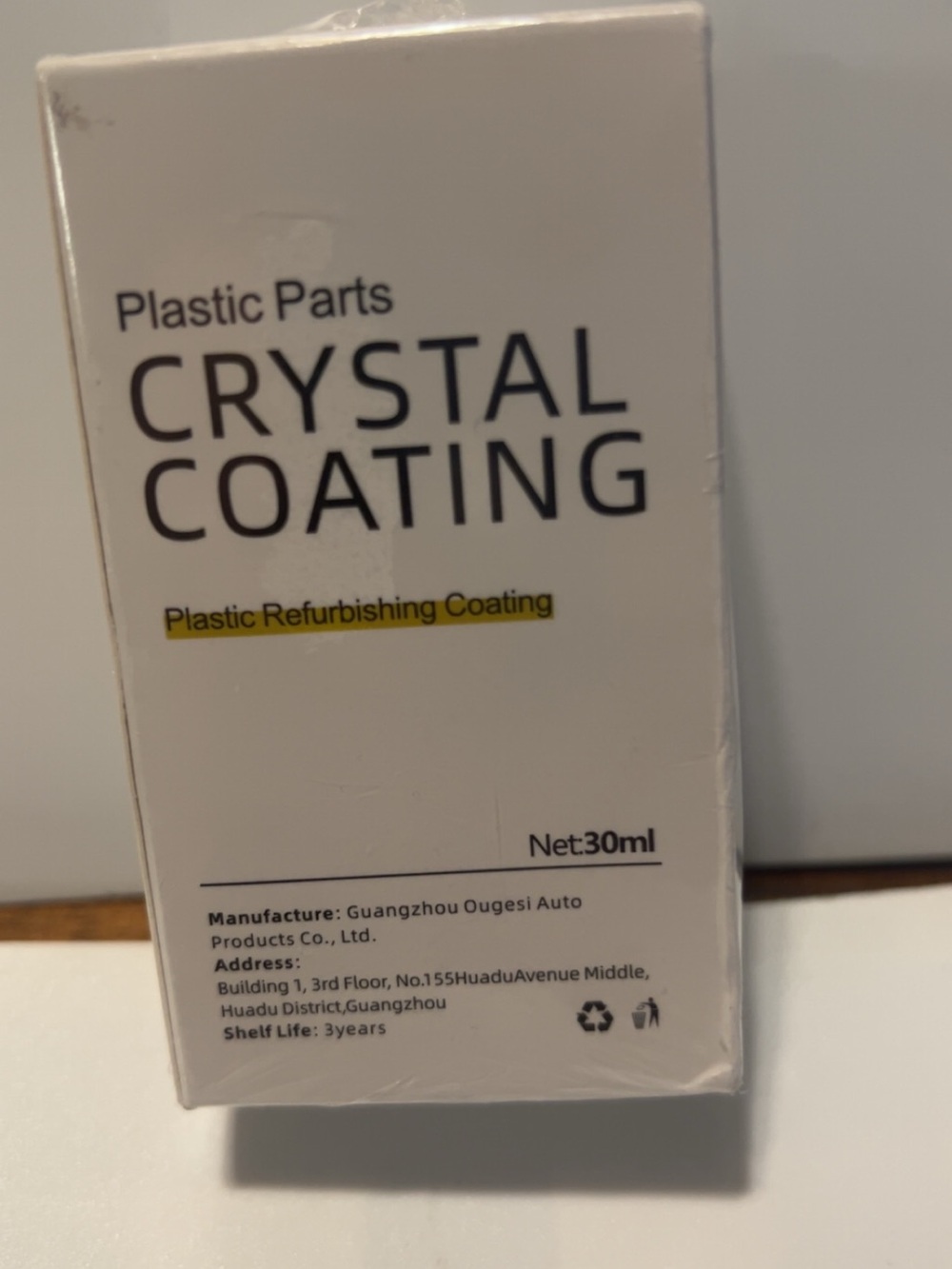 Crystal Coating Plastic Refurbishing Coating - White